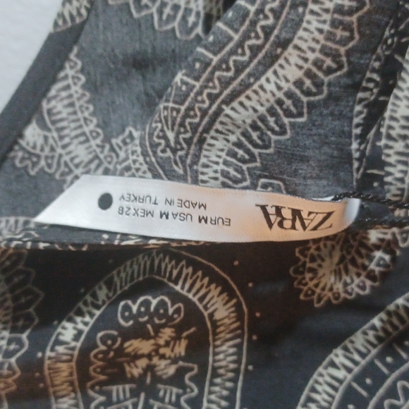 ZARA printed paisley long sleeves top size Medium  NEW - Picture 11 of 15